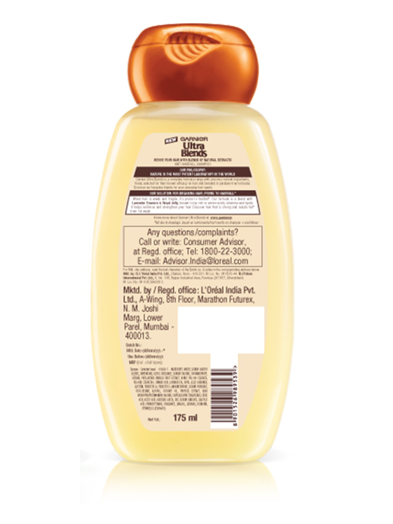 Garnier Ultra Blends Royal Jelly and Lavender Shampoo 175ml